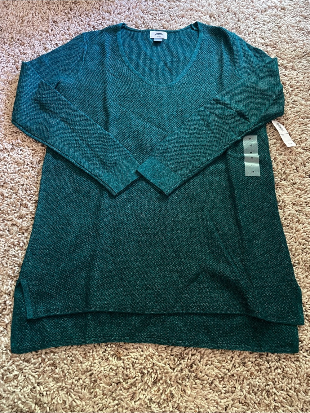 Old Navy Teal Scoop Neck Long-Sleeve Sweater
